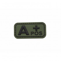Pitchfork Blood Type A POS Patch - Olive