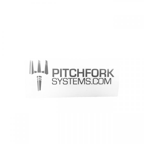 Pitchfork The Brand Sticker Small - Urban Grey