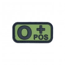 Pitchfork Blood Type O POS Patch - Green