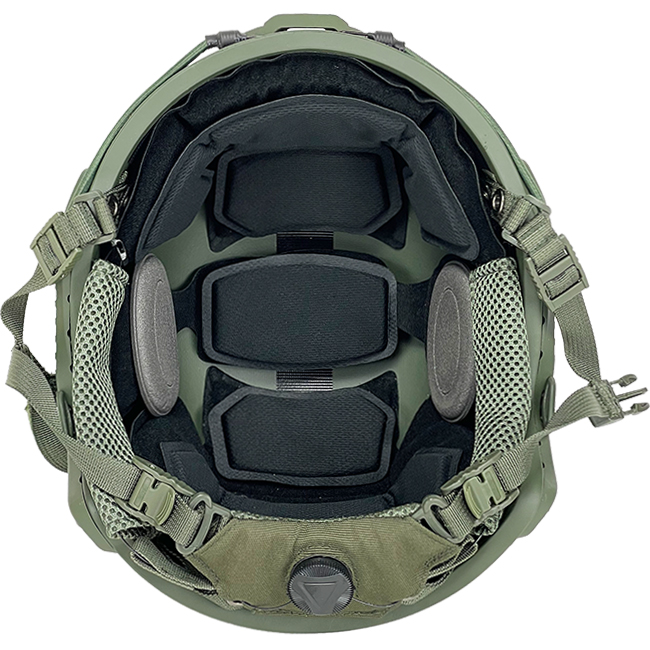 Pitchfork Systems - Tactical Gear Pitchfork FAST Ballistic Combat Helmet  High Cut - Olive - Deluxe - M/L